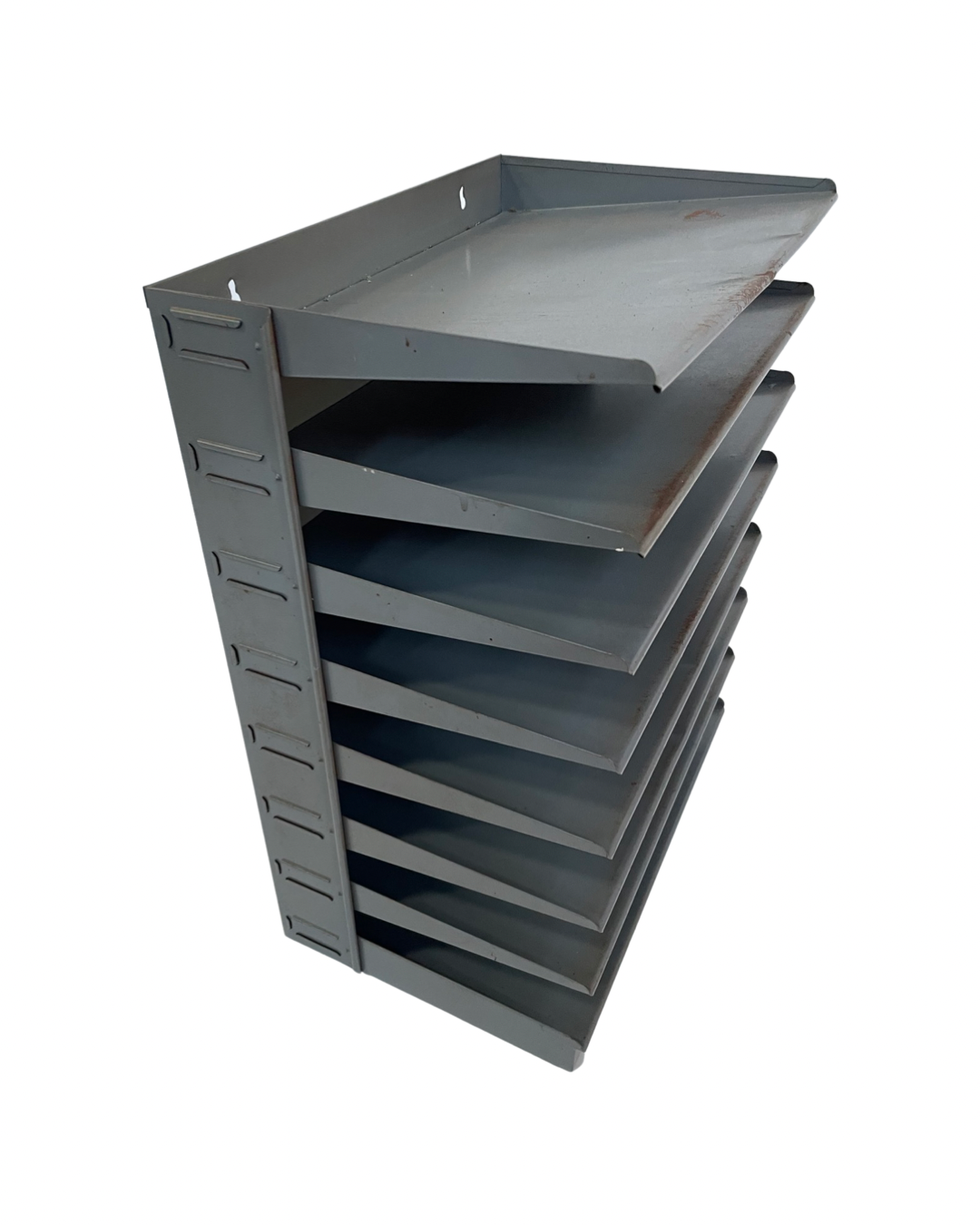 Vintage sorting bin, mailbox industrial 8 compartments 60s design