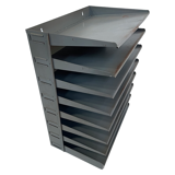 Vintage sorting bin, mailbox industrial 8 compartments 60s design