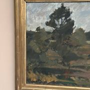 Huile sur toile originale suédoise – "Paysage" par Tornqvist – Signée – Datée 1932 – Encadrée