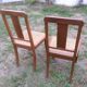 Paire de chaises art deco en cannage