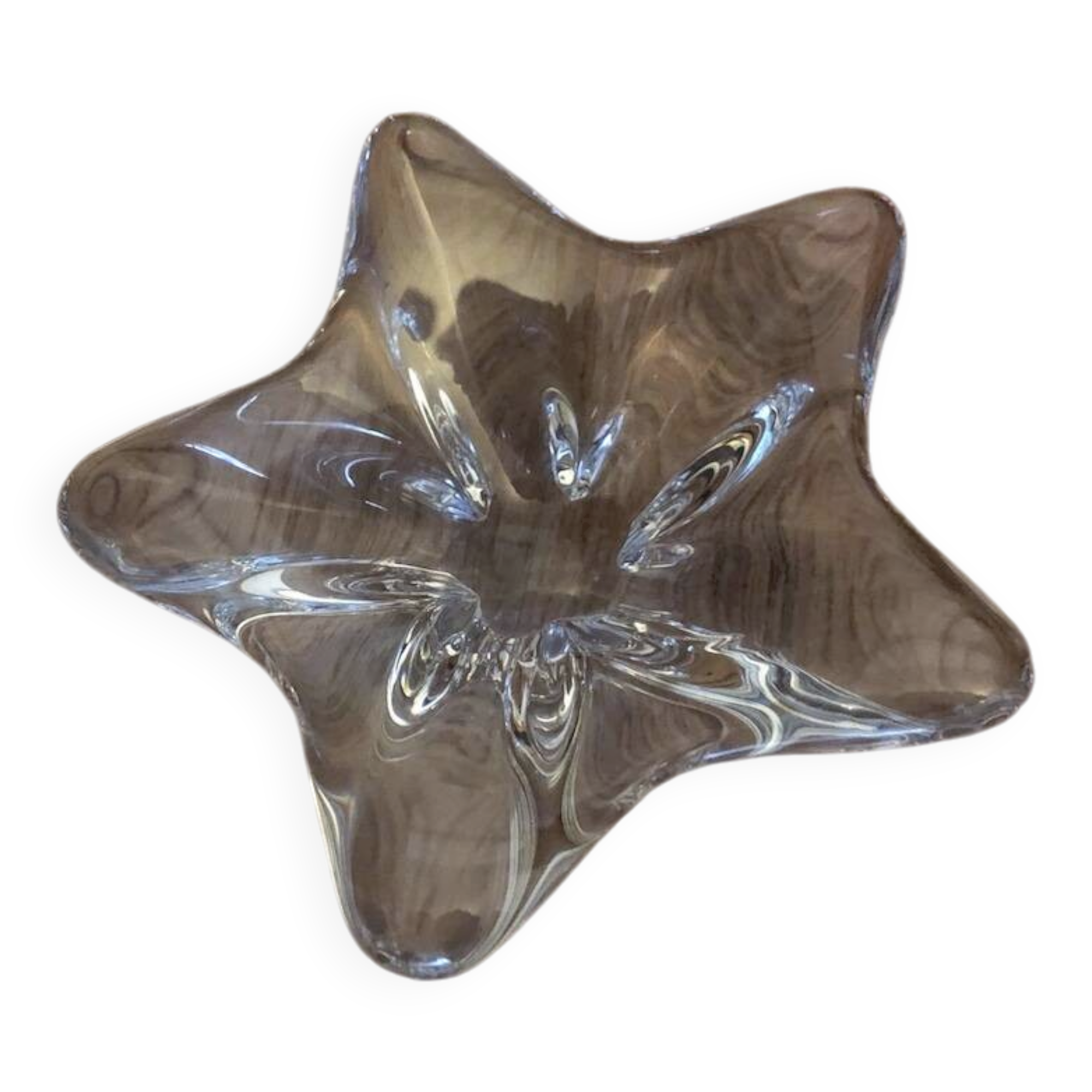 Vintage Baccarat Star Shape Crystal Trinket/Candy Dish: Mid-Century Modern