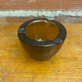 Cendrier Ancien Verrerie BROSSE Vieux Rouen Verre Moulé France Vintage