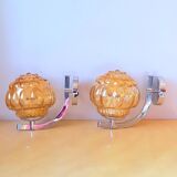 Pair of 70s ball wall lights