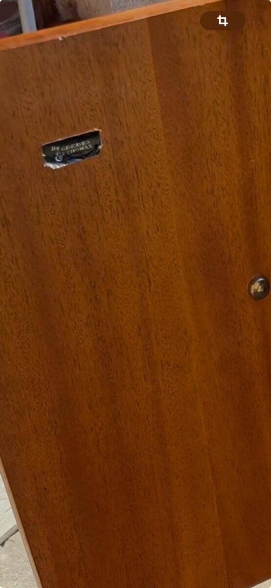 Vintage Greaves & Thomas brown teak enfilade, Mid-Century design from the 1960s.