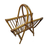 Rattan magazine holder from 1970