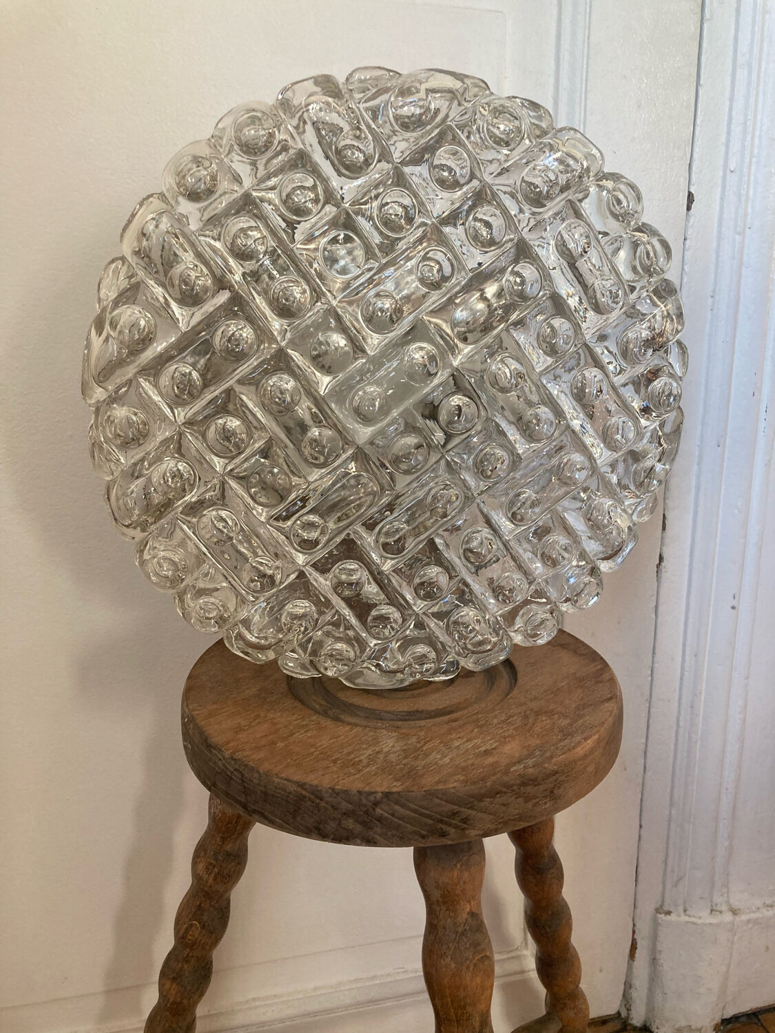 Glass ceiling lamp 1970