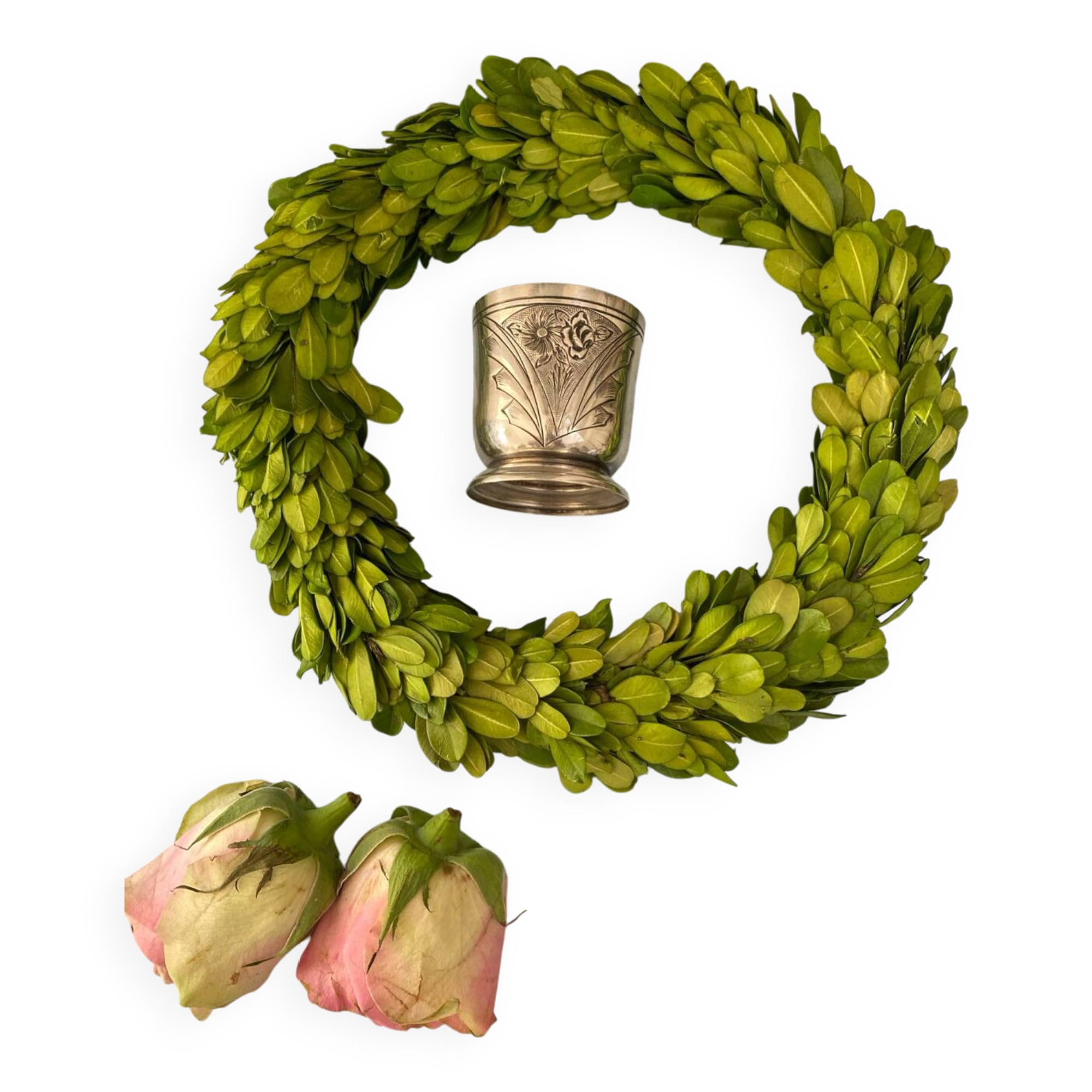 Antique silver-plated egg cup