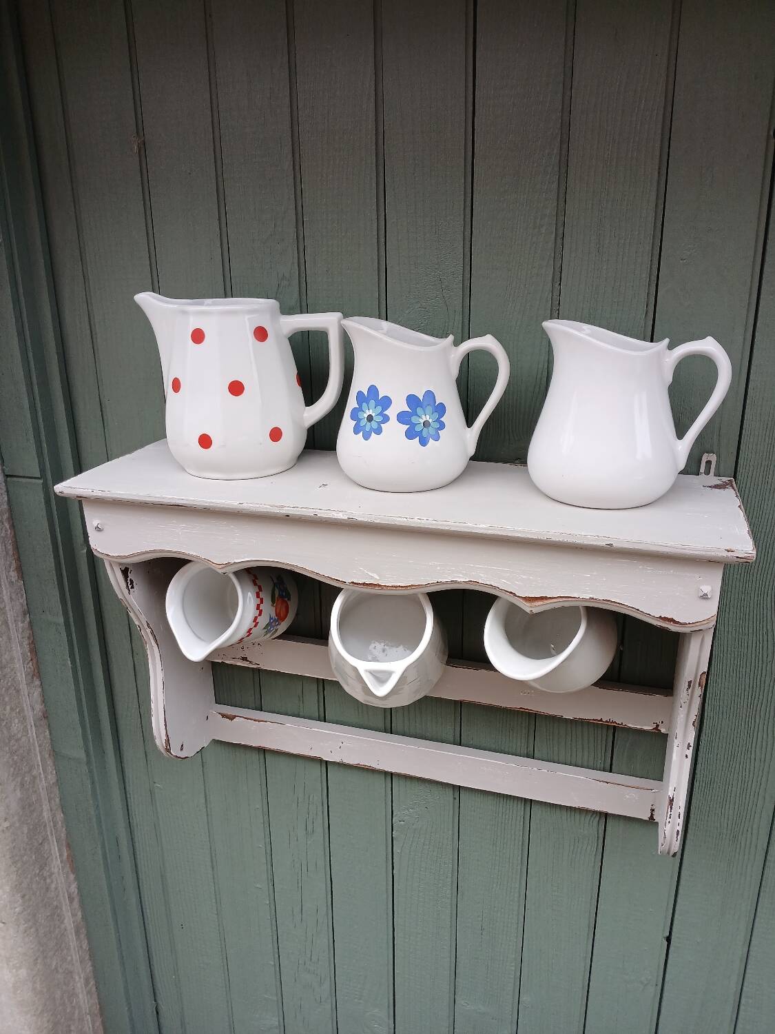 Étagère murale ancienne en bois