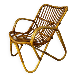 fauteuil en bambou vintage