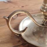 Paire de bougeoirs en laiton