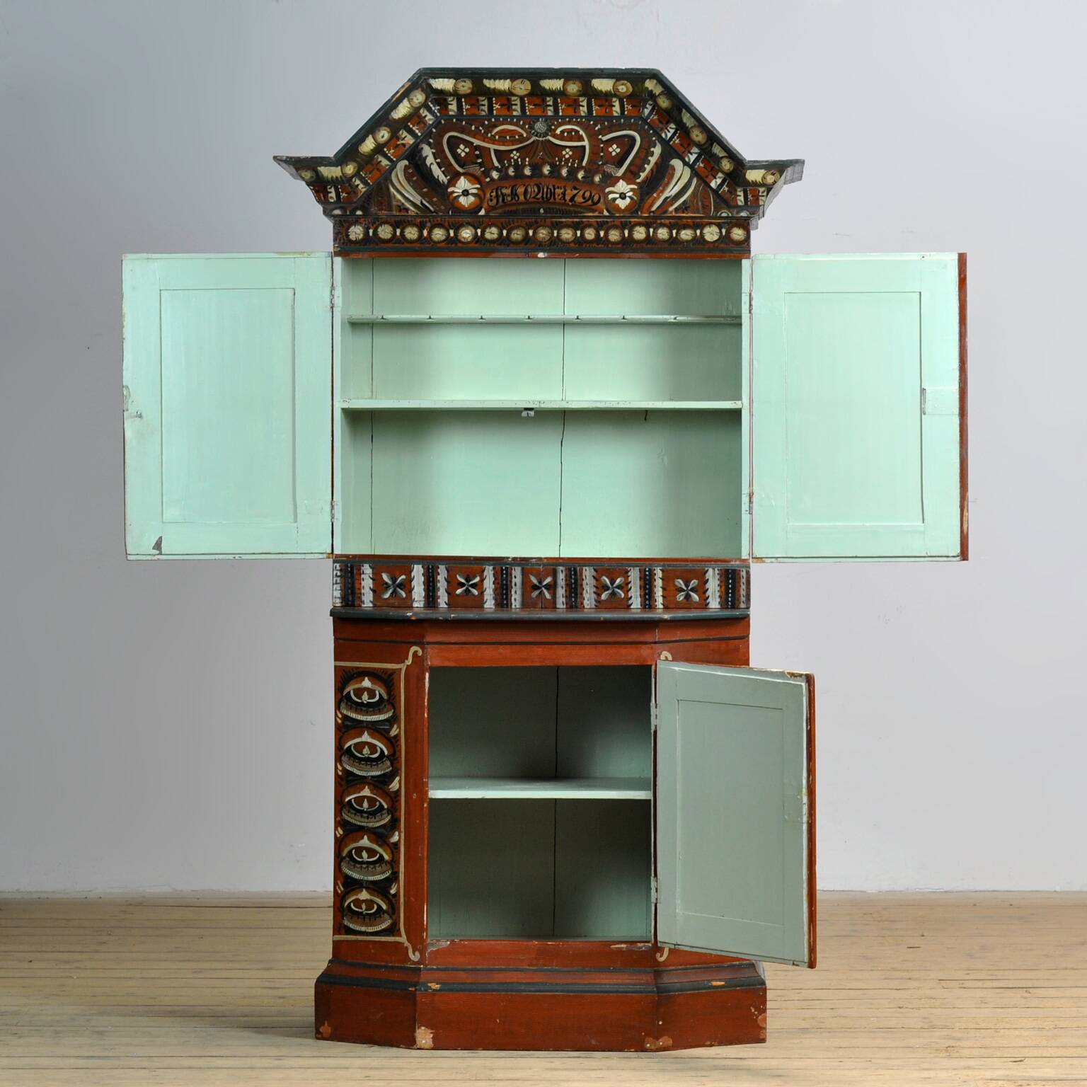 Sideboard, painted cabinet from Dalarna, Sweden 1799
