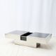 Black and chrome bar coffee table, Willy Rizzo, Cidue, 1970s