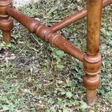 Solid wood table, one drawer, turned wood
