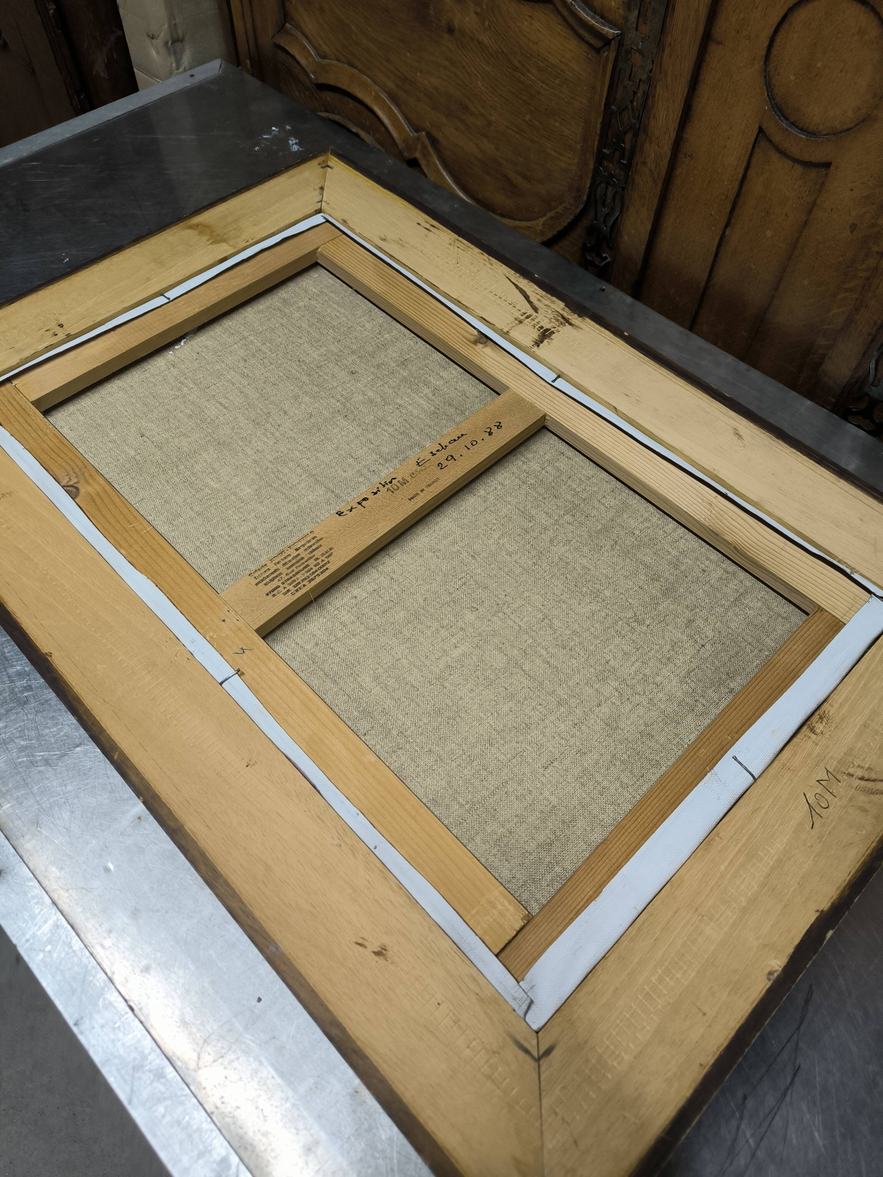 Landscape painting of flowering trees, Huguette Eichwald