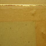 Golden frame with gold leaf - ancient botanical poster