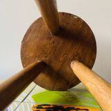 Small tripod stool in solid wood