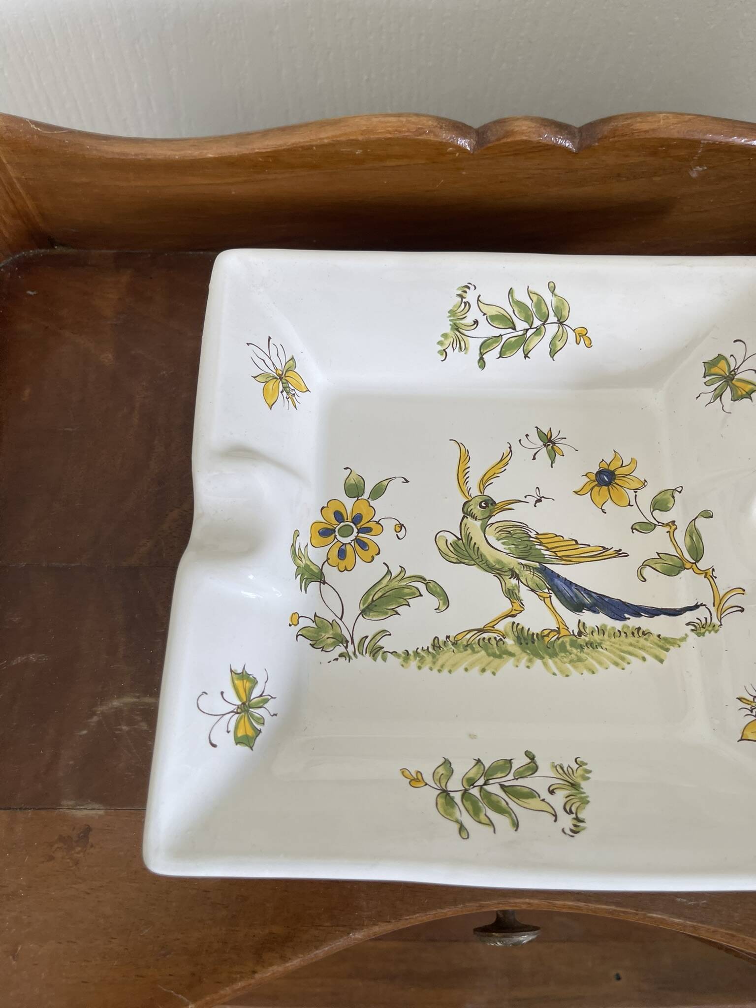 Old Ashtray Pocket Dish Old Moustiers Faience Varages Provence