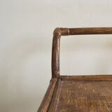 Rattan serving trolley