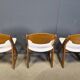 Vintage brutalist dining chairs, set of 6 - 1960s