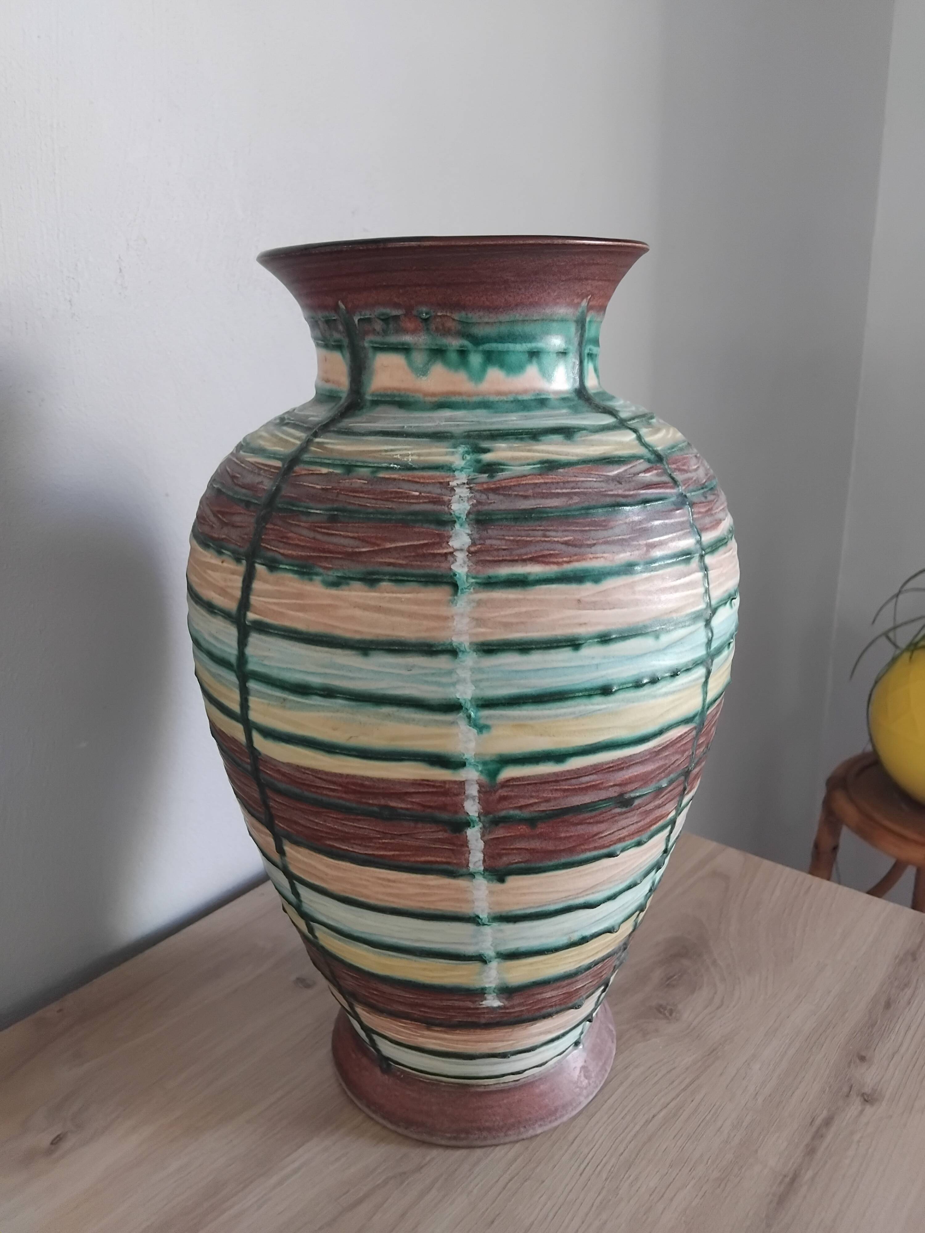 Vintage ceramic vase WEST GERMANY from the 50s 60s.