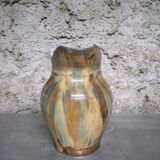 Glazed stoneware pitcher