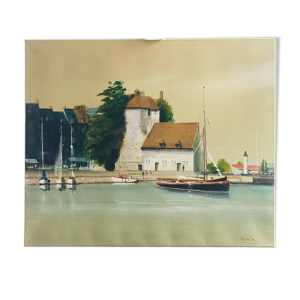 Tableau huile sur toile - vieux