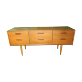 6 drawers vintage teak sideboard