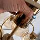 Vintage “golden” sciolari style hanging lamp with 12 light points