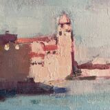 Signed seaside painting