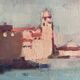 Tableau bord de mer signé