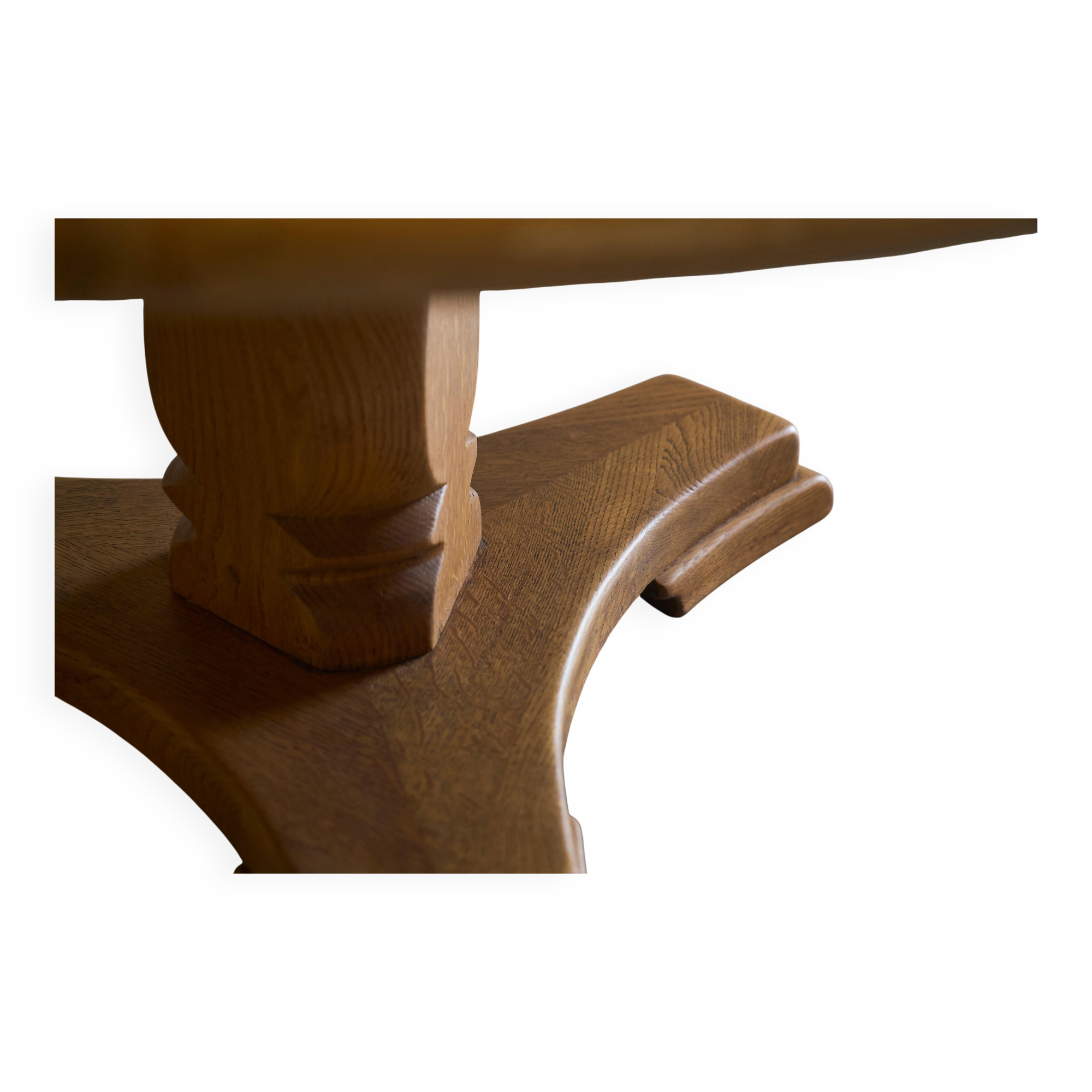 'Siegfried' coffee table by Abraham Sprij, solid oak, 1960s.
