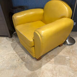 A leather club chair