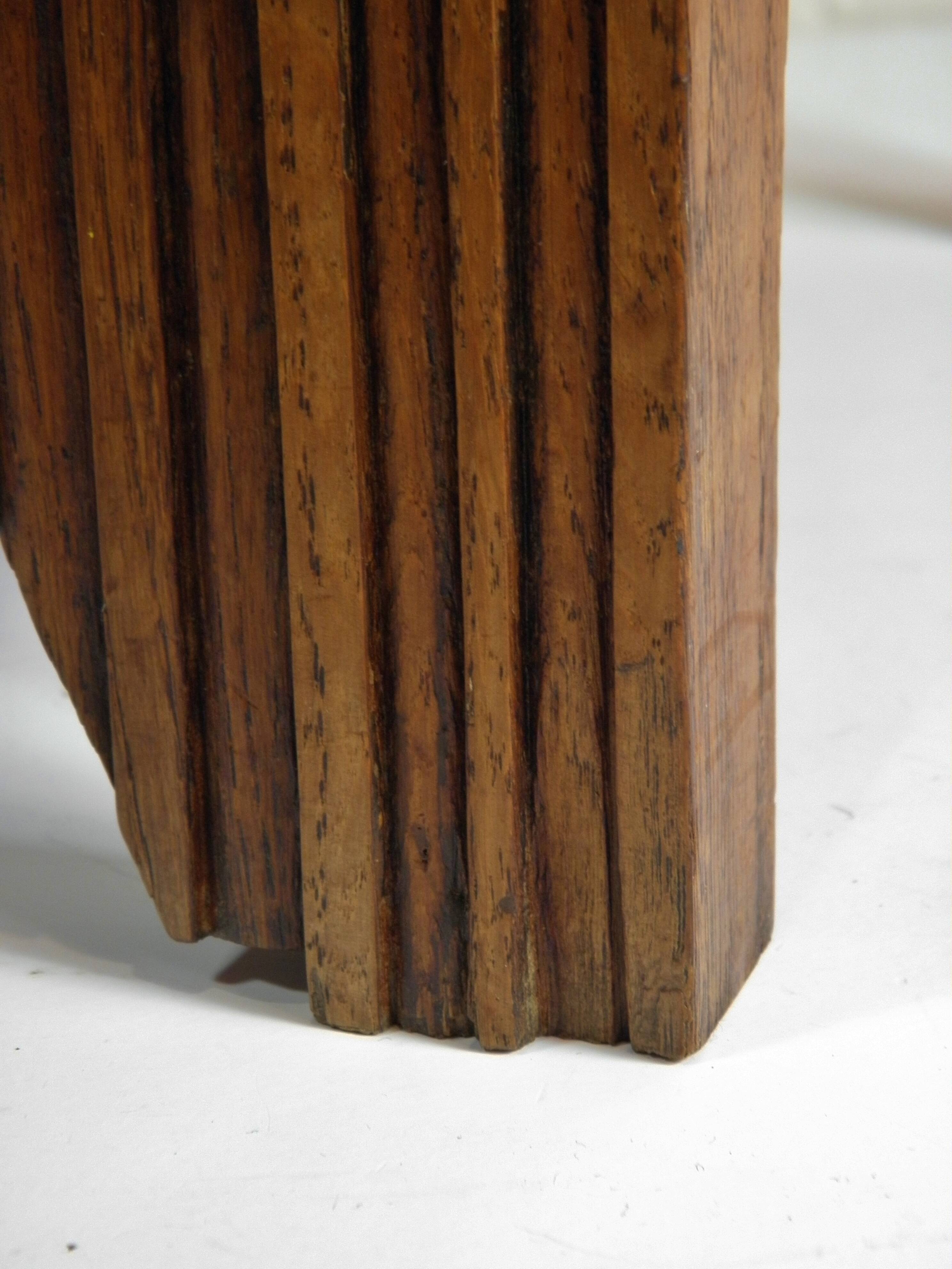 ART DECO OAK AND MARBLE BEDSIDE TABLE