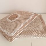 Pair of crocheted cushions
