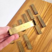 Art Deco style gold knife holder set