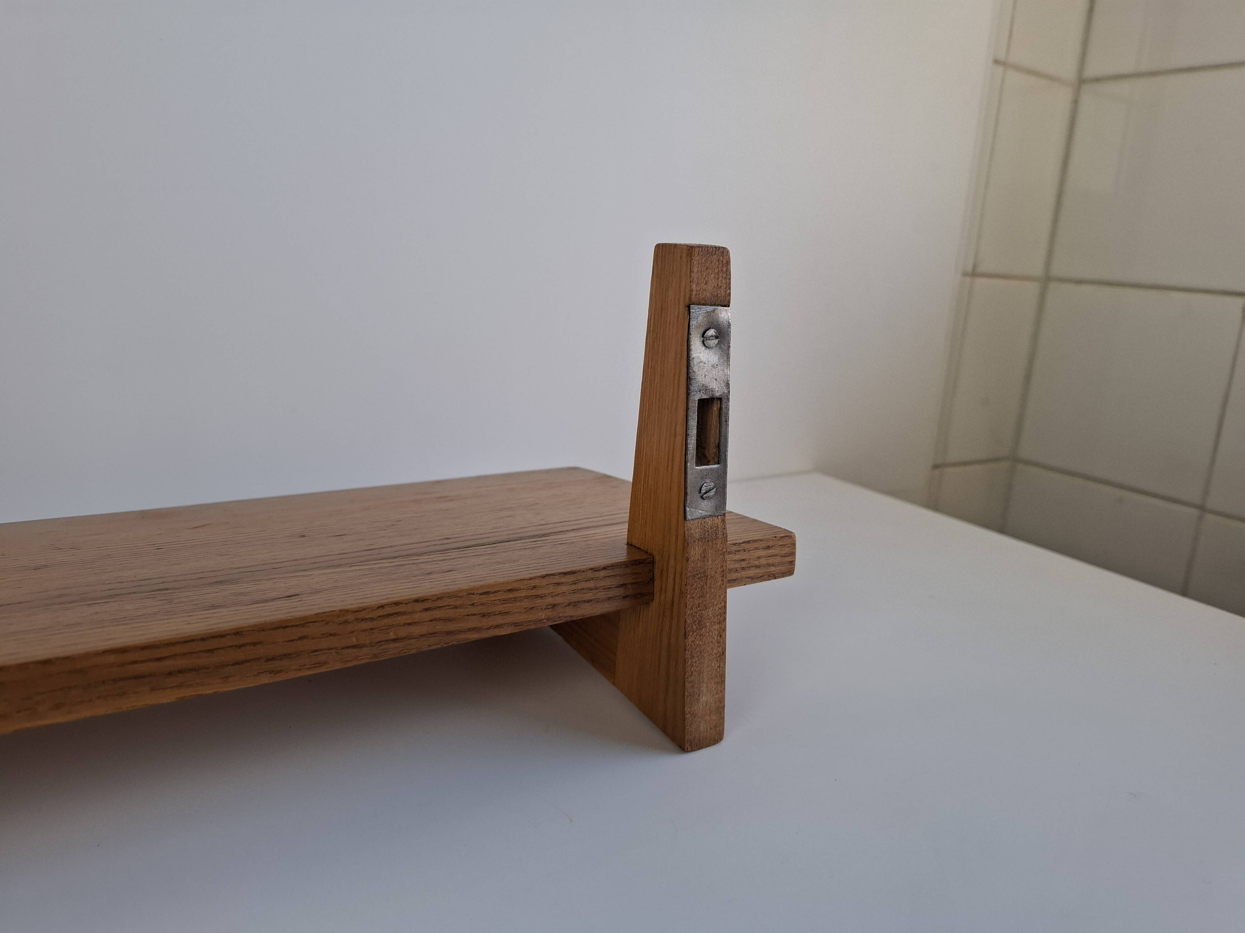 Midcentury Czechoslovak Wooden Wall Shelf, 1960s