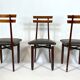 Set of six Mid-century Italian wood chairs