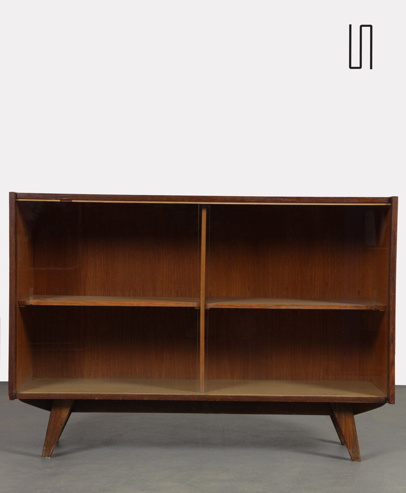 Dark oak chest of drawers designed by Jiri Jiroutek, model U-452, 1960