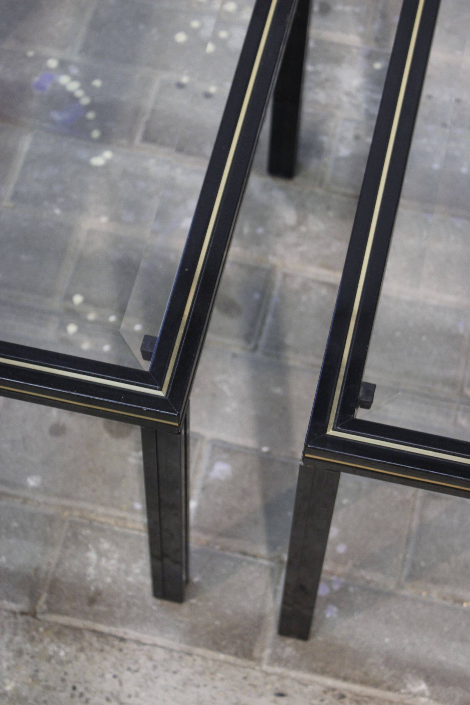 Pair of Pierre Vandel Paris side tables, 1970s