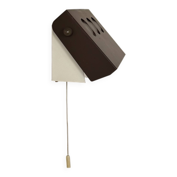 Applique vintage orientable, métal peint marron, Danemark, 1970