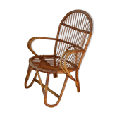 Armchair in rattan of the 1960s