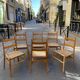 Wooden chair with straw seat - yngve ekström - sweden - circa 1960