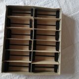 Set of 12 black twisted wrought iron knife holders from the 50s