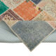 Handmade anatolian overdyed 206 cm x 297 cm multicolor patchwork carpet