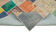 Handmade anatolian overdyed 206 cm x 297 cm multicolor patchwork carpet