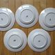 Kg luneville "réverbère" 5 flat plates earthenware hand-painted flowers ø25.5 cm