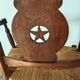 Straw armchair folk art.