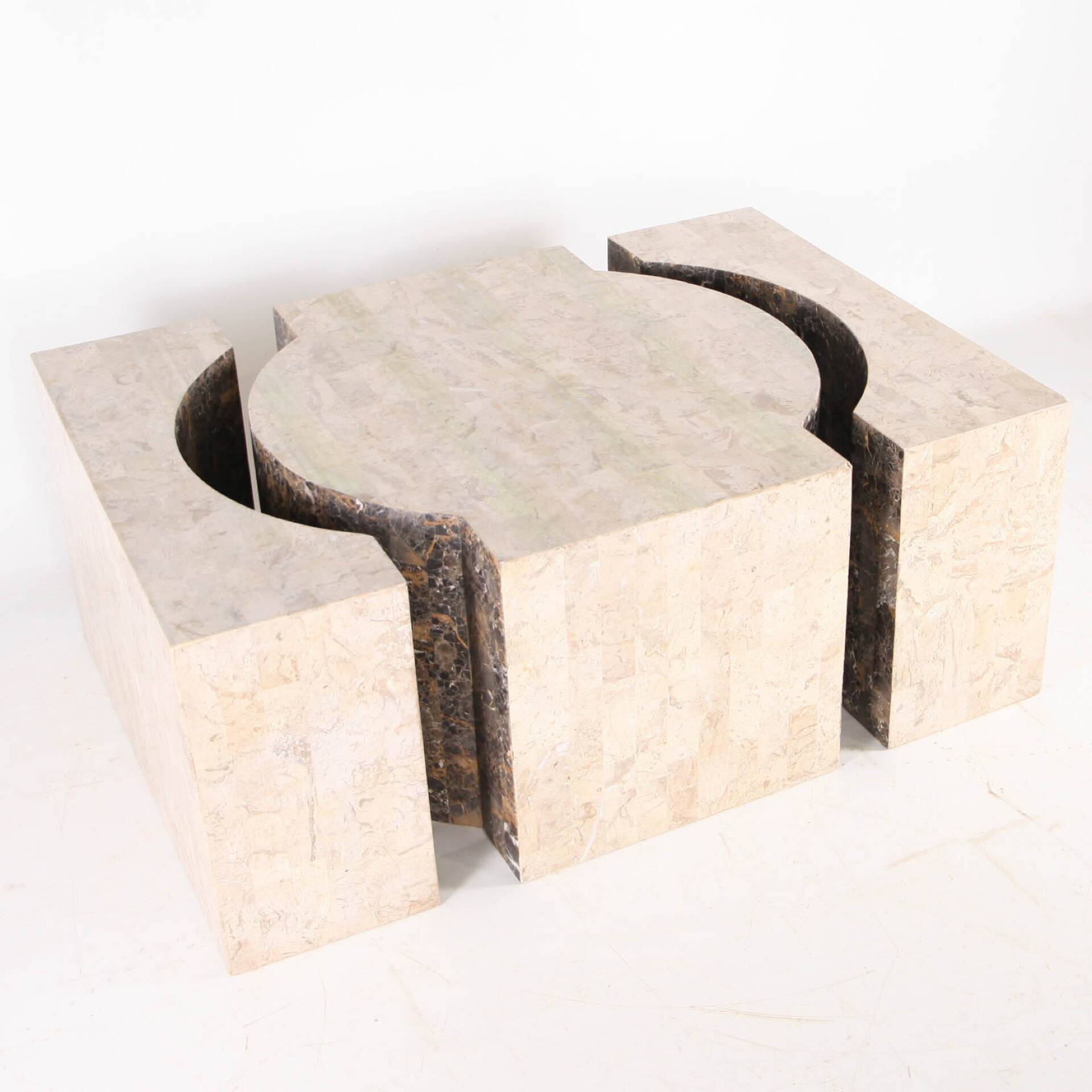 Coffee table in faux marble