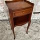Antique Nightstand Louis XV Style Wood 3 Drawers + Vintage Case #
