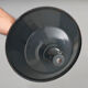 Industrial suspension n°1 in enamelled sheet anthracite gray 31cm Size S 1960